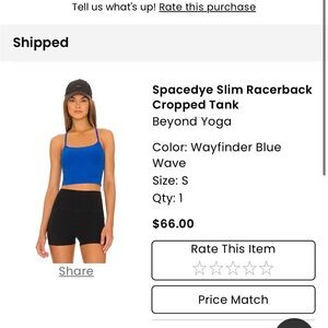 Beyond Yoga Spacedye Slim Racerback Cropped Tank